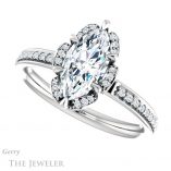 Marquise Cut Forever One Moissanite Engagement Ring #GTJ908-marquise-fb-w 5 Marquise Cut Forever Brilliant Moissanite Engagement Ring #GTJ908-marquise-fb-w