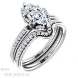 Marquise Cut Forever One Moissanite Engagement Ring #GTJ908-marquise-fb-w 6 Marquise Cut Forever Brilliant Moissanite Engagement Ring #GTJ908-marquise-fb-w