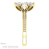 Marquise Cut Forever One Moissanite Engagement Ring #GTJ908-marquise-fb-y 3 Marquise Cut Forever Brilliant Moissanite Engagement Ring #GTJ908-marquise-fb-y