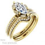Marquise Cut Forever One Moissanite Engagement Ring #GTJ908-marquise-fb-y 6 Marquise Cut Forever Brilliant Moissanite Engagement Ring #GTJ908-marquise-fb-y