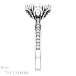 Oval Shaped Forever One Moissanite Engagement Ring #GTJ908-oval-fo-w 3 Oval Shaped Forever One Moissanite Engagement Ring #GTJ908-oval-fo-w