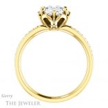 Oval Shaped Forever One Moissanite Engagement Ring #GTJ908-oval-fo-y