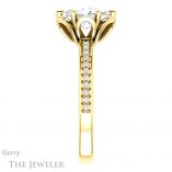 Oval Shaped Forever One Moissanite Engagement Ring #GTJ908-oval-fo-y