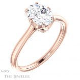 Oval Shaped Forever One Moissanite Engagement Ring #GTJ910-oval-fo-r