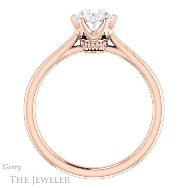 Oval Shaped Forever One Moissanite Engagement Ring #GTJ910-oval-fo-r