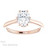 Oval Shaped Forever One Moissanite Engagement Ring #GTJ910-oval-fo-r