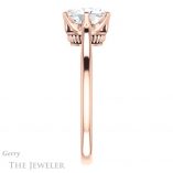 Oval Shaped Forever One Moissanite Engagement Ring #GTJ910-oval-fo-r