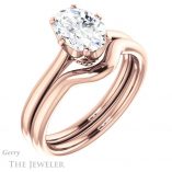 Oval Shaped Forever One Moissanite Engagement Ring #GTJ910-oval-fo-r