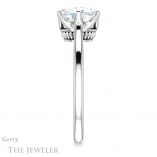 Oval Shaped Forever One Moissanite Engagement Ring #GTJ910-oval-fo-w 3 Oval Shaped Forever One Moissanite Engagement Ring #GTJ910-oval-fo-w