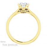 Oval Shaped Forever One Moissanite Engagement Ring #GTJ910-oval-fo-y 2 Oval Shaped Forever One Moissanite Engagement Ring #GTJ910-oval-fo-y