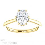 Oval Shaped Forever One Moissanite Engagement Ring #GTJ910-oval-fo-y 1 Oval Shaped Forever One Moissanite Engagement Ring #GTJ910-oval-fo-y