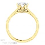 Round Cut Forever One Moissanite Engagement Ring #GTJ910-round-fo-y 2 Round Cut Forever One Moissanite Engagement Ring #GTJ910-round-fo-y