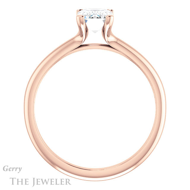 Emerald Cut Forever One Moissanite Engagement Ring #GTJ911-emerald-fb-r | Gerry The Jeweler Emerald Cut Forever Brilliant Moissanite Engagement Ring #GTJ911-emerald-fb-r