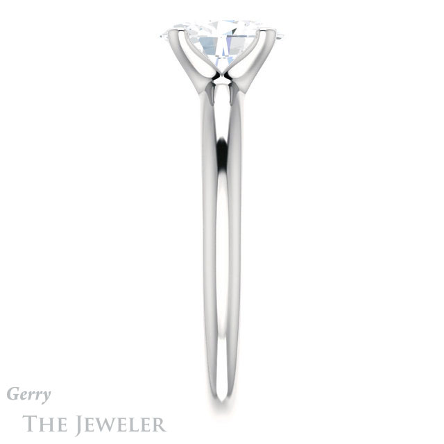 Oval Shaped Forever One Moissanite Engagement Ring #GTJ911-oval-fo-w | Gerry The Jeweler Oval Shaped Forever One Moissanite Engagement Ring #GTJ911-oval-fo-w