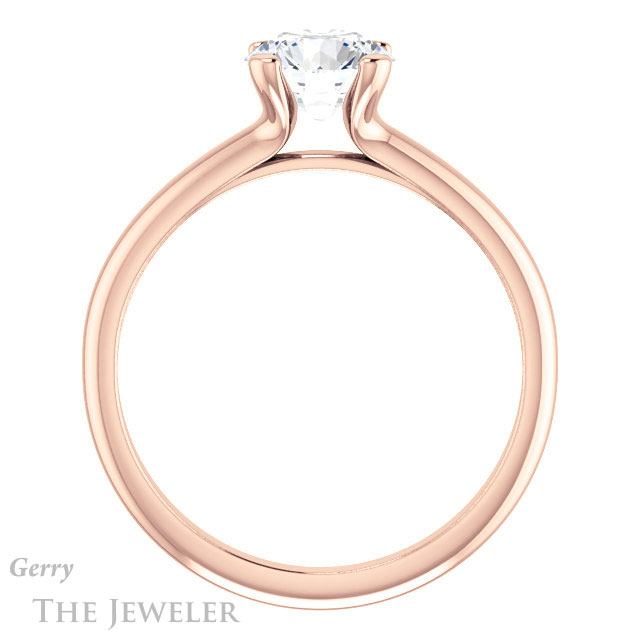 Round Cut Forever One Moissanite Engagement Ring #GTJ911-round-fo-r | Gerry The Jeweler Round Cut Forever One Moissanite Engagement Ring #GTJ911-round-fo-r