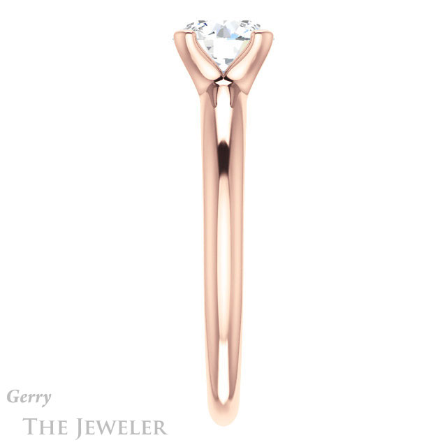 Round Cut Forever One Moissanite Engagement Ring #GTJ911-round-fo-r | Gerry The Jeweler Round Cut Forever One Moissanite Engagement Ring #GTJ911-round-fo-r
