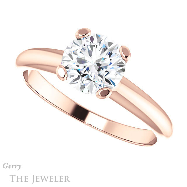 Round Cut Forever One Moissanite Engagement Ring #GTJ911-round-fo-r | Gerry The Jeweler Round Cut Forever One Moissanite Engagement Ring #GTJ911-round-fo-r