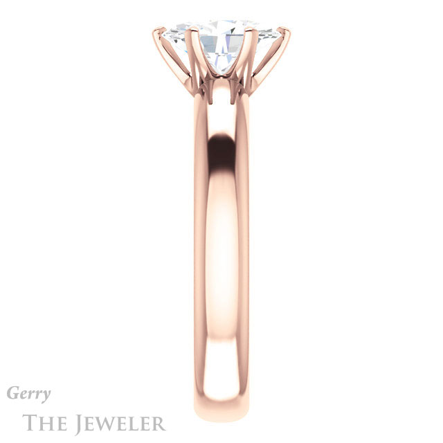 Oval Shaped Forever One Moissanite Engagement Ring #GTJ912-oval-fo-r 3 Oval Shaped Forever One Moissanite Engagement Ring #GTJ912-oval-fo-r