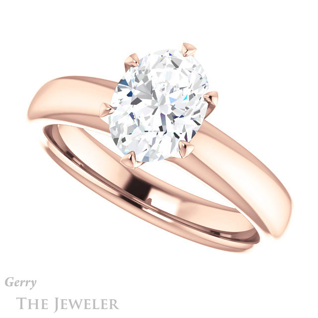 Oval Shaped Forever One Moissanite Engagement Ring #GTJ912-oval-fo-r 5 Oval Shaped Forever One Moissanite Engagement Ring #GTJ912-oval-fo-r