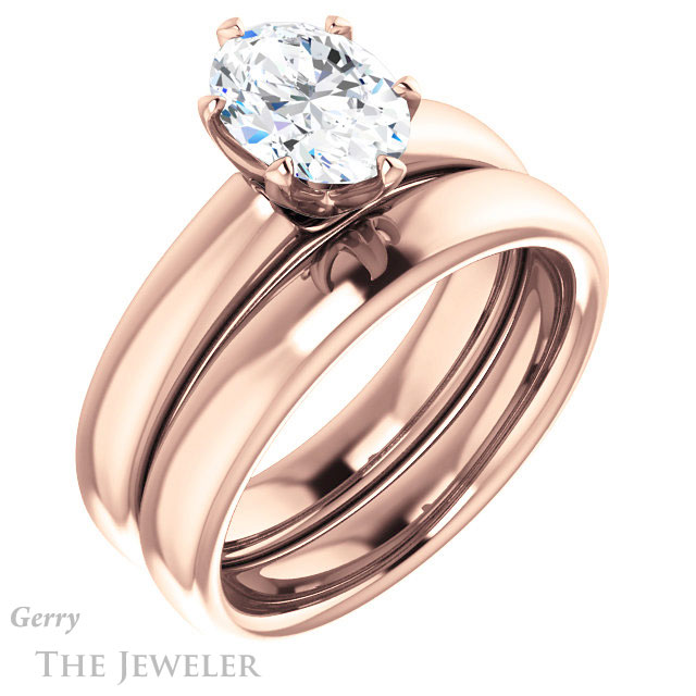 Oval Shaped Forever One Moissanite Engagement Ring #GTJ912-oval-fo-r 6 Oval Shaped Forever One Moissanite Engagement Ring #GTJ912-oval-fo-r