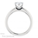Oval Shaped Forever One Moissanite Engagement Ring #GTJ912-oval-fo-w 2 Oval Shaped Forever One Moissanite Engagement Ring #GTJ912-oval-fo-w