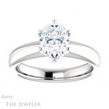 Oval Shaped Forever One Moissanite Engagement Ring #GTJ912-oval-fo-w 1 Oval Shaped Forever One Moissanite Engagement Ring #GTJ912-oval-fo-w