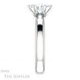 Oval Shaped Forever One Moissanite Engagement Ring #GTJ912-oval-fo-w 3 Oval Shaped Forever One Moissanite Engagement Ring #GTJ912-oval-fo-w