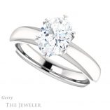 Oval Shaped Forever One Moissanite Engagement Ring #GTJ912-oval-fo-w 5 Oval Shaped Forever One Moissanite Engagement Ring #GTJ912-oval-fo-w
