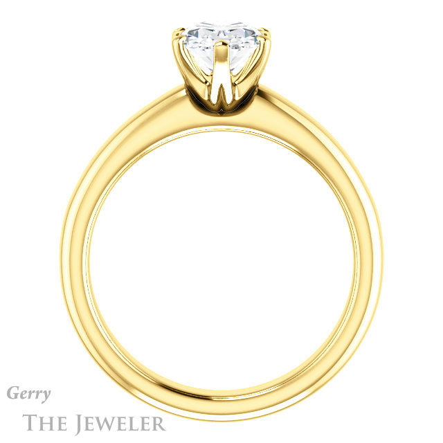 Oval Shaped Forever One Moissanite Engagement Ring #GTJ912-oval-fo-y 2 Oval Shaped Forever One Moissanite Engagement Ring #GTJ912-oval-fo-y