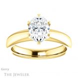 Oval Shaped Forever One Moissanite Engagement Ring #GTJ912-oval-fo-y 1 Oval Shaped Forever One Moissanite Engagement Ring #GTJ912-oval-fo-y