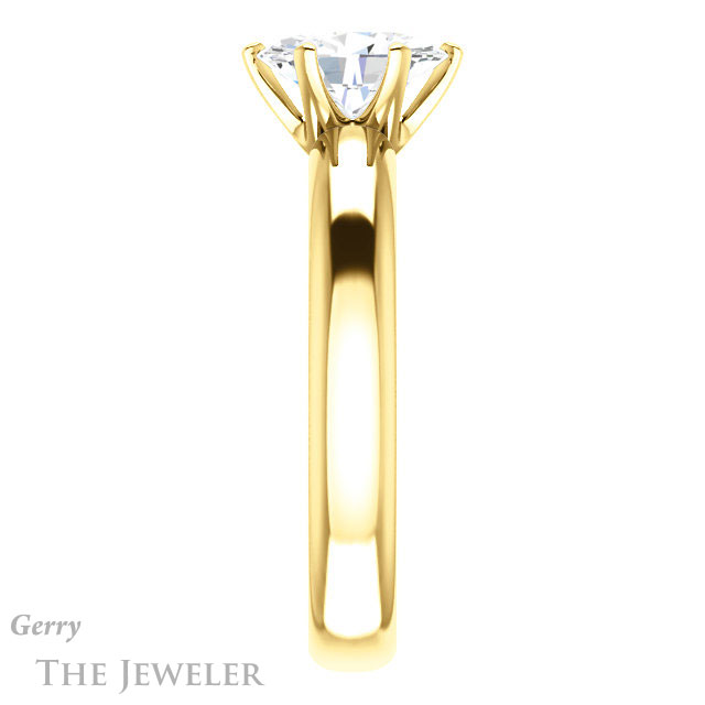 Oval Shaped Forever One Moissanite Engagement Ring #GTJ912-oval-fo-y 3 Oval Shaped Forever One Moissanite Engagement Ring #GTJ912-oval-fo-y