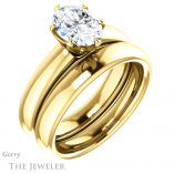 Oval Shaped Forever One Moissanite Engagement Ring #GTJ912-oval-fo-y 6 Oval Shaped Forever One Moissanite Engagement Ring #GTJ912-oval-fo-y
