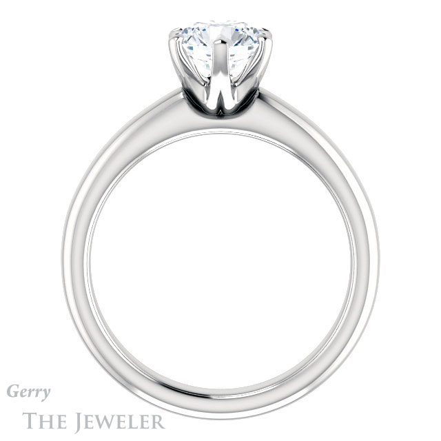 Round Cut Forever One Moissanite Engagement Ring #GTJ912-round-fo-w 2 Round Cut Forever One Moissanite Engagement Ring #GTJ912-round-fo-w
