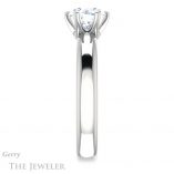 Round Cut Forever One Moissanite Engagement Ring #GTJ912-round-fo-w 3 Round Cut Forever One Moissanite Engagement Ring #GTJ912-round-fo-w