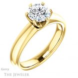 Round Cut Forever One Moissanite Engagement Ring #GTJ912-round-fo-y 4 Round Cut Forever One Moissanite Engagement Ring #GTJ912-round-fo-y