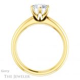 Round Cut Forever One Moissanite Engagement Ring #GTJ912-round-fo-y 2 Round Cut Forever One Moissanite Engagement Ring #GTJ912-round-fo-y