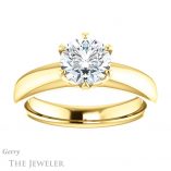 Round Cut Forever One Moissanite Engagement Ring #GTJ912-round-fo-y 1 Round Cut Forever One Moissanite Engagement Ring #GTJ912-round-fo-y