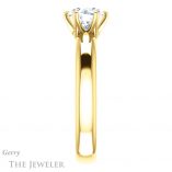 Round Cut Forever One Moissanite Engagement Ring #GTJ912-round-fo-y 3 Round Cut Forever One Moissanite Engagement Ring #GTJ912-round-fo-y