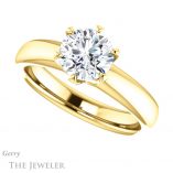 Round Cut Forever One Moissanite Engagement Ring #GTJ912-round-fo-y 5 Round Cut Forever One Moissanite Engagement Ring #GTJ912-round-fo-y
