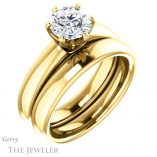 Round Cut Forever One Moissanite Engagement Ring #GTJ912-round-fo-y 6 Round Cut Forever One Moissanite Engagement Ring #GTJ912-round-fo-y
