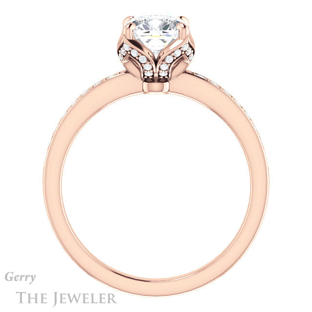 Cushion Cut Forever One Moissanite Engagement Ring #GTJ913-cushion-fo-r