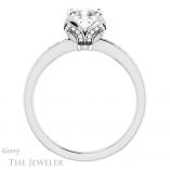 Cushion Cut Forever One Moissanite Engagement Ring #GTJ913-cushion-fo-w 2 Cushion Cut Forever One Moissanite Engagement Ring #GTJ913-cushion-fo-w