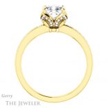 Cushion Cut Forever One Moissanite Engagement Ring #GTJ913-cushion-fo-y 2 Cushion Cut Forever One Moissanite Engagement Ring #GTJ913-cushion-fo-y