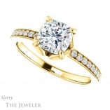 Cushion Cut Forever One Moissanite Engagement Ring #GTJ913-cushion-fo-y 5 Cushion Cut Forever One Moissanite Engagement Ring #GTJ913-cushion-fo-y
