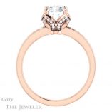 Round Cut Forever One Moissanite Engagement Ring #GTJ913-round-fo-r