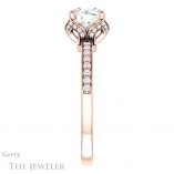 Round Cut Forever One Moissanite Engagement Ring #GTJ913-round-fo-r