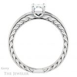 Emerald Cut Forever Brilliant Moissanite Engagement Ring #GTJ914-emerald-fb-w