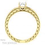Emerald Cut Forever Brilliant Moissanite Engagement Ring #GTJ914-emerald-fb-y