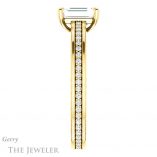 Emerald Cut Forever Brilliant Moissanite Engagement Ring #GTJ914-emerald-fb-y