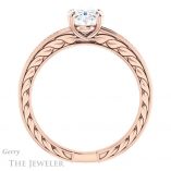 Oval Shaped Forever One Moissanite Engagement Ring #GTJ914-oval-fo-r